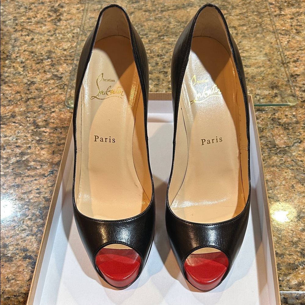 Christian Louboutin Black and Red Heels
